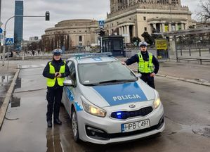 Policjanci dzierżoniowskiego Wydziału Ruchu Drogowego pełnią służbę w stolicy