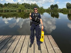 Dzierżoniowscy policjanci patrolują akweny – trwa akcja „Kręci mnie bezpieczeństwo w lecie”