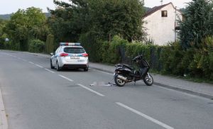 Nietrzeźwy motorowerzysta (2,1 promila) sprawcą zdarzenia drogowego!