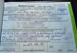 Brawurowa jazda w terenie zabudowanym zakończona zatrzymaniem prawa jazdy i wysokim mandatem