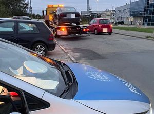 Zabezpieczony pojazd marki audi