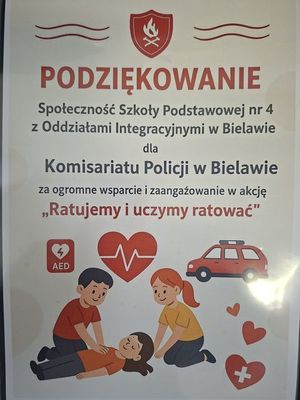 Dzielnicowi z Bielawy wzięli udział w akcji „Ratujemy i uczymy ratować”