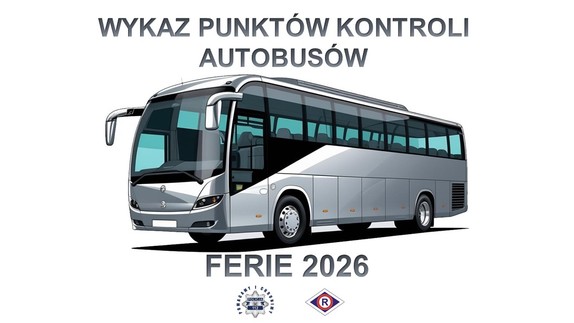 Wykaz punktów kontroli autobusów - Ferie 2026