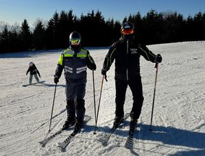 Policyjny patrol narciarski w Rzeczce