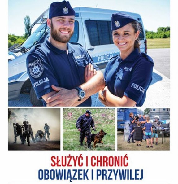 Plakat promujący służbę w policji